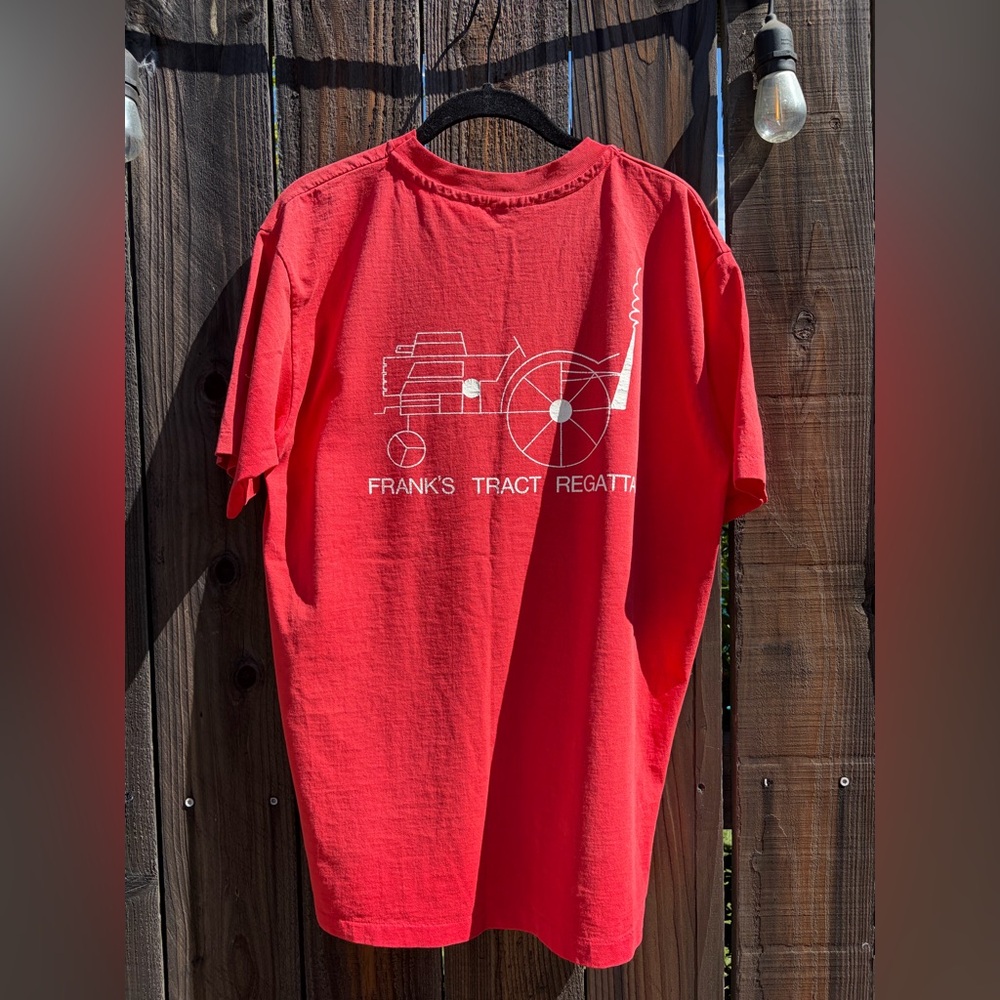 Hanes Red Short-Sleeve Pocket Tee with Nautical Logo